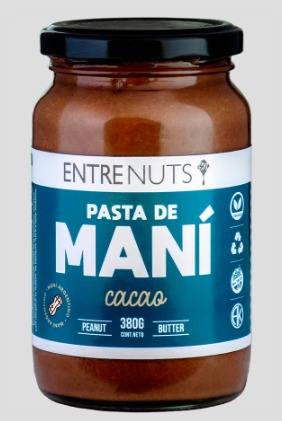 [1463] PASTA DE MANI CACAO X 370 GR ENTRENUTS -SIN TACC-