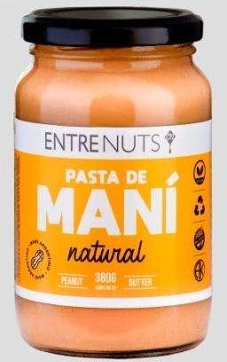 [1492] PASTA DE MANI NATURAL X1KG ENTRENUTS - SIN TACC -